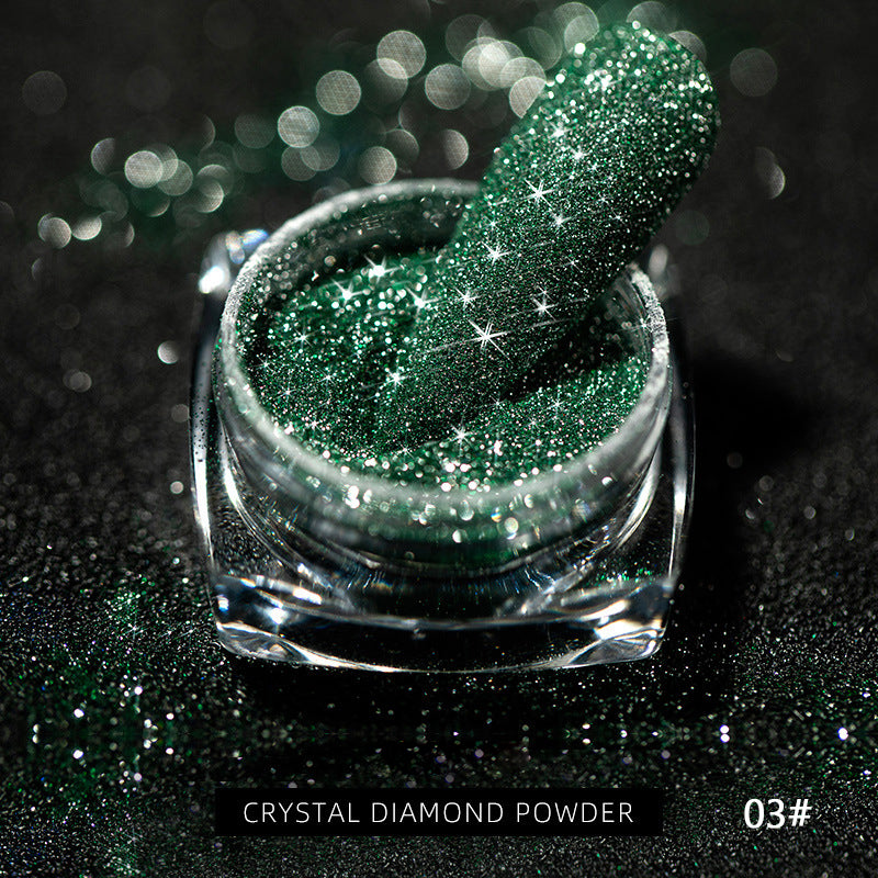 Polvos de uñas de diamante de cristal