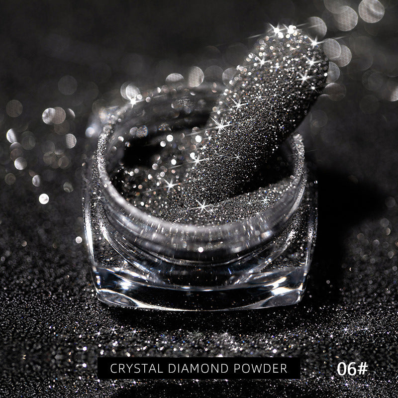 Polvos de uñas de diamante de cristal