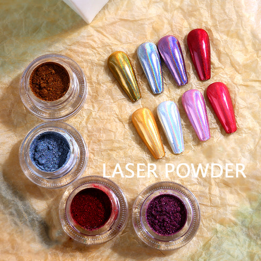 Holographic Laser Nail Powder