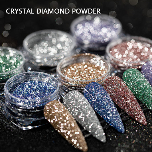 Polvos de uñas de diamante de cristal